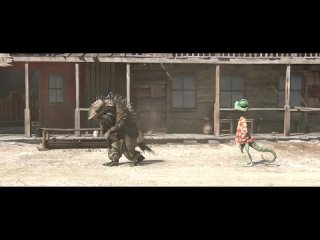 the chameleon enters the bar of rango. 2011